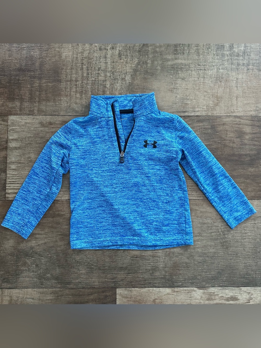Under Armour blue heather quarter zip size 4